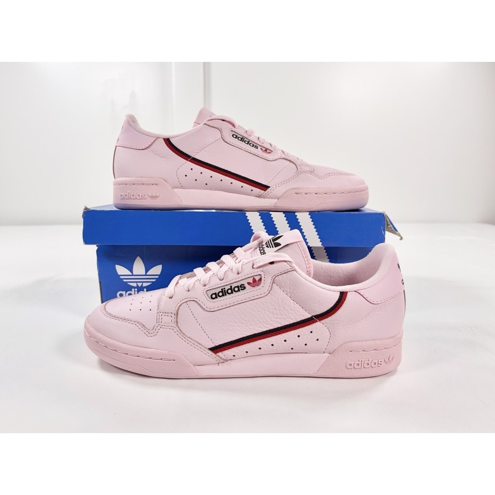 Adidas‎ Continental 80 Clear Pink Leather Retro Sneakers Mens Size 9 B41679 NIB